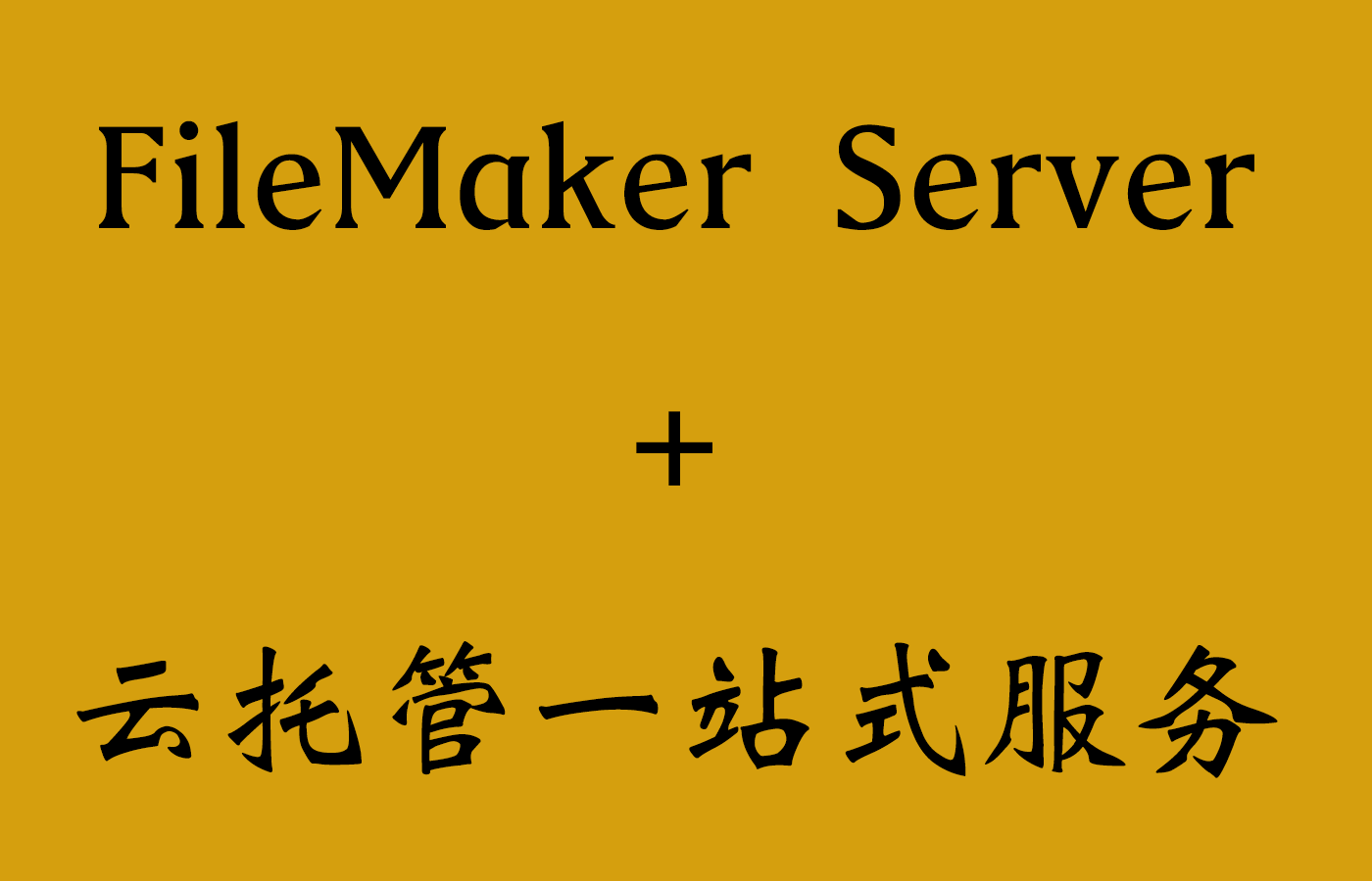 FileMaker伺服+托管一站式服务